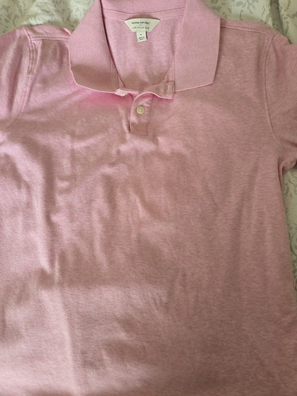 Banana Republic Pink Short-Sleeve Polo
